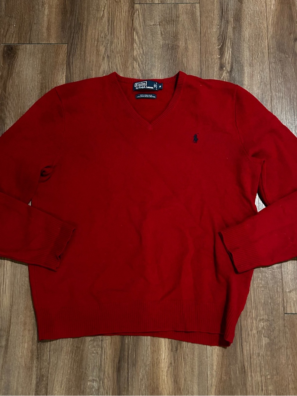 Polo Ralph Lauren Men’s 100% Lambs Wool Vneck Sweater Size M